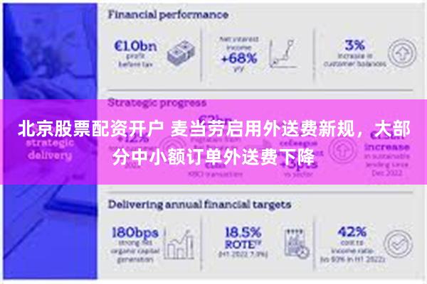 北京股票配资开户 麦当劳启用外送费新规，大部分中小额订单外送费下降