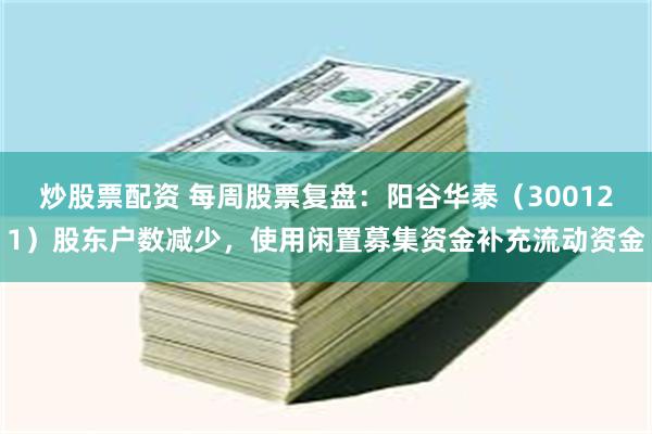 炒股票配资 每周股票复盘：阳谷华泰（300121）股东户数减少，使用闲置募集资金补充流动资金