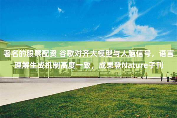 著名的股票配资 谷歌对齐大模型与人脑信号，语言理解生成机制高度一致，成果登Nature子刊