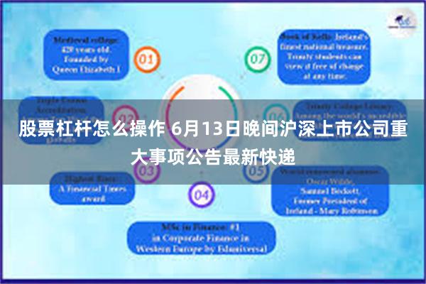 股票杠杆怎么操作 6月13日晚间沪深上市公司重大事项公告最新快递